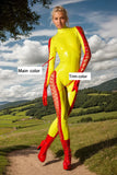 Women Latex Catsuits Tie Me Up Yellow