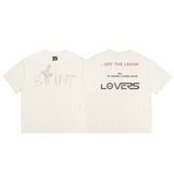 saint m t shirts  s.m vintage high street casual crew neck pullover short sleeve tee - wholesale