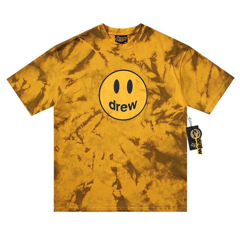 Drew house t-shirt - spring/summer d@ew tie-dye collection - graphic crew neck pullover short sleeve