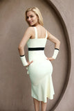 Women Latex Dress Garden Muse Floral Appliqu¨¦ White