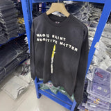 Saint m hoodie - autumn/winter s.m candle print distressed vintage crewneck long sleeve - wholesale