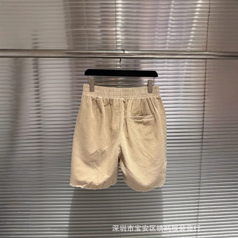 Drew house pants spring/summer d@ew embroidered letter corduroy casual loose shorts