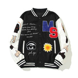 Saint m t jackets - spring/autumn s.m character & letter graphic baseball jacket