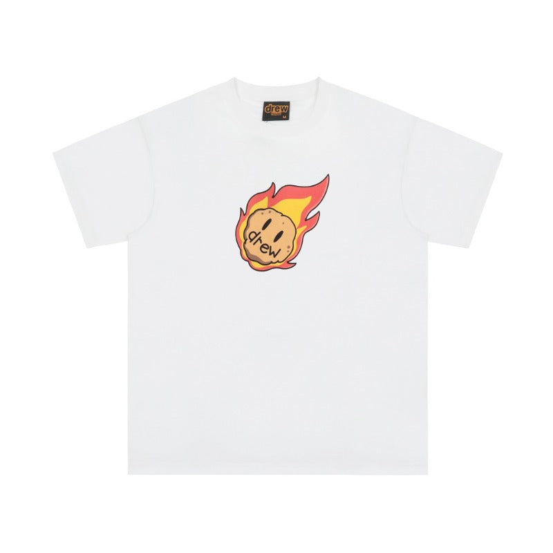 Drew house t-shirt - spring/summer d@ew cartoon meteorite graphic crew neck pullover short sleeve - wholesale single piece