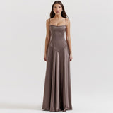 Women's dress: european and american cross-border sexy camisole dress, slim-fit backless maxi dress, women's summer evening gown