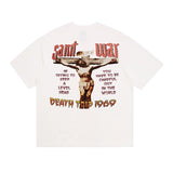 saint m t shirts  s.m. cross symbol graphic crew neck short sleeve t-shirt - wholesale