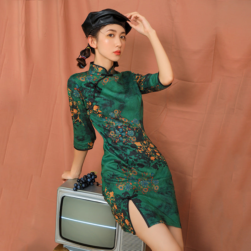 Betty Draper Valentine's Day Dress Autumn Fashion Retro Short Dress