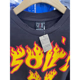 Saint m hoodie - spring/autumn s.m flame letter graphic crewneck pullover long sleeve - wholesale