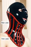 Men Latex Hood And Neck Corset