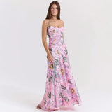 Women's dress: european and american cross-border sexy camisole dress, slim-fit backless maxi dress, women's summer evening gown