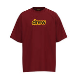 Drew house t-shirt - spring/summer european & american streetwear - smiley face & letter print crewneck pullover short sleeve - wholesale single piece