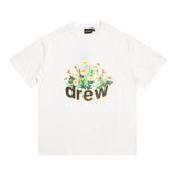 Drew house t-shirt - spring/summer collection - d@ew - floral print crew neck pullover short sleeve - wholesale