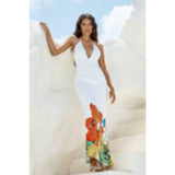 Women's dress - european & american style sexy cami dress - summer print bandeau sleeveless backless ruched bodycon mini dress
