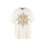 saint m t shirts  s.m smiley sun graphic crew neck pullover short sleeve t-shirt - wholesale