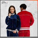 Etai men's spring/autumn velvet zip-up sports jacket - high-quality casual streetwear stand collar men's jacket