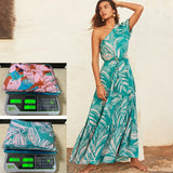 Women's dress - cross-border european & american fashion - amazon spring/summer one-shoulder resort style floral high-end dress - women's skirt