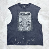 saint m t shirts  s.m skull letter crewneck pullover casual tank top - wholesale