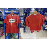 saint m t shirts  s.m cartoon print crew neck pullover short sleeve top - wholesale
