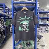 saint m t shirts  s.m. free skull graphic crewneck pullover short sleeve t-shirt - wholesale