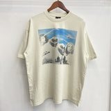 saint m t shirts  s.m crisis letter graphic crew neck pullover short sleeve t-shirt - wholesale