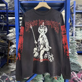 Saint m hoodie - autumn/winter s.m. skull throne graphic crewneck pullover long sleeve - wholesale