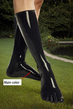Women Latex Accessories Black Toe Socks