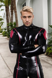 Diamond Dazzler Man Latex Catsuits Front Zipper