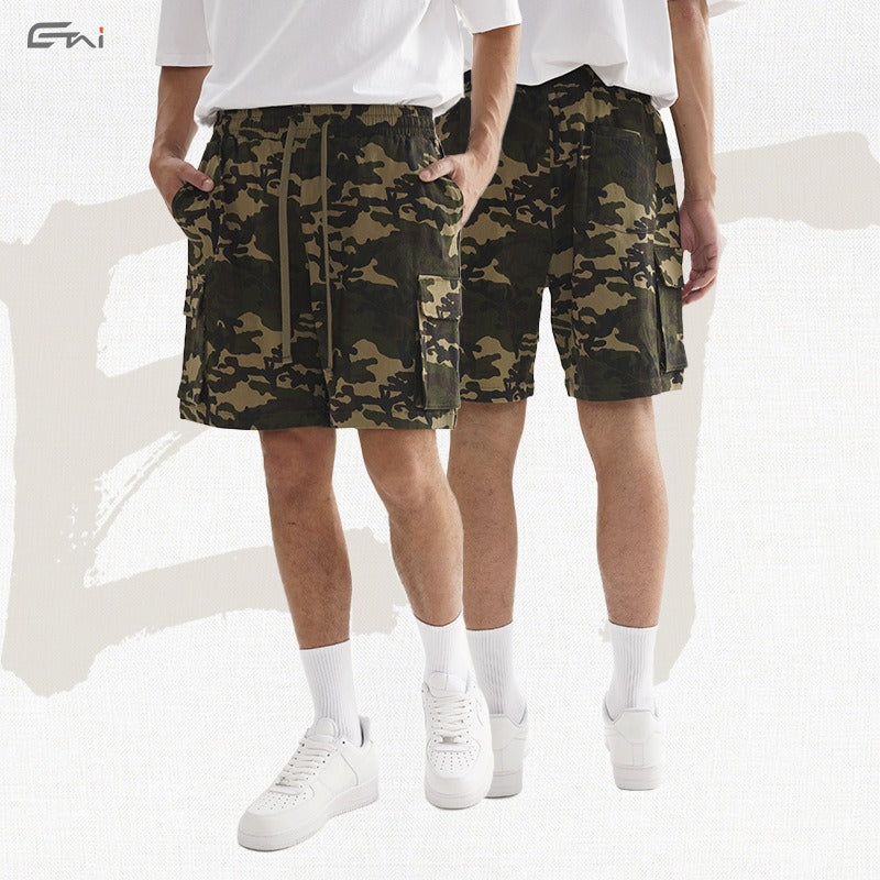 Etai men's apparel trendy camo cargo shorts - high-quality, relaxed fit men's casual shorts with multiple pockets