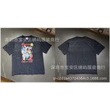 saint m t shirts  s.m cartoon series graphic crewneck pullover short sleeve t-shirt - wholesale