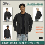 Street stand-up collar jacket distressed men's outwearfall and winteramerican retroboxy short wide tops