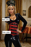 Women Buckle Baby Burn Boned Latex Corsets