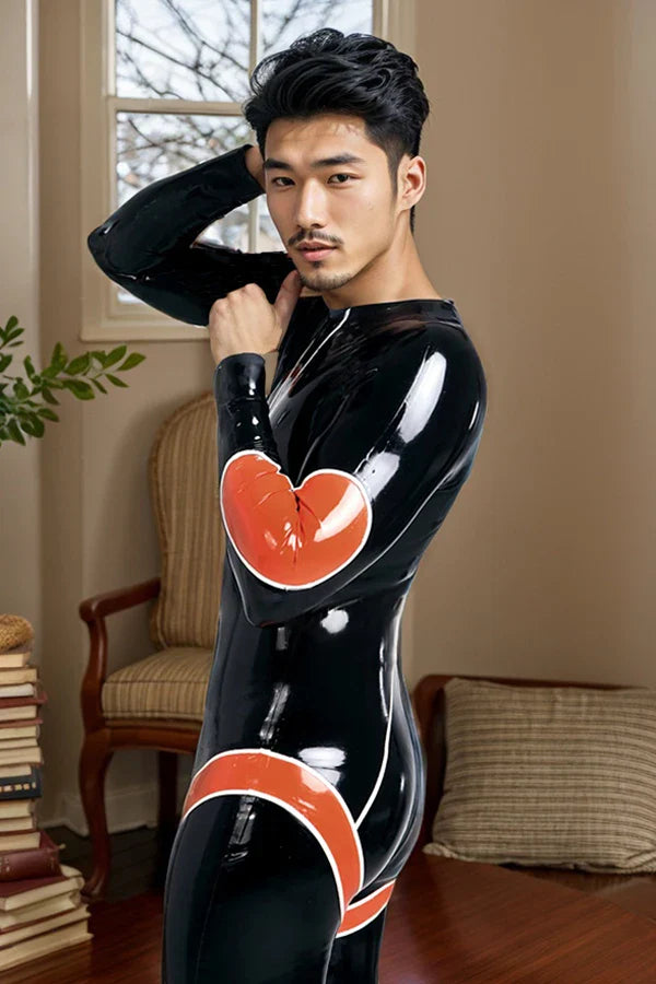 Man Latex Catsuits Circinus Back Zipper