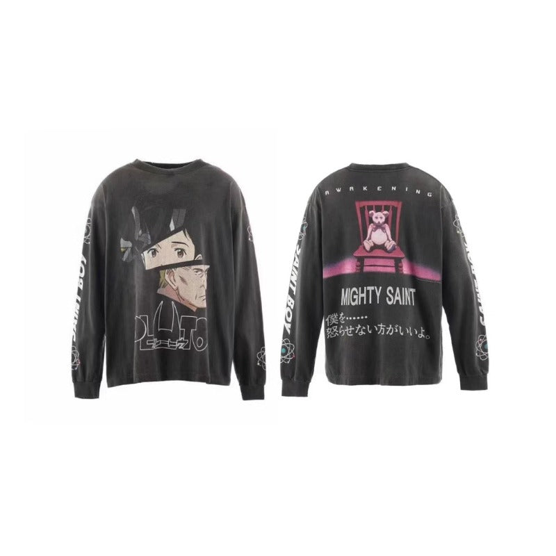 Saint m hoodie - spring/autumn s.m anime character graphic crewneck pullover long sleeve - wholesale
