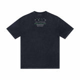 saint m t shirts  s.m sunrise letter graphic crew neck short sleeve tee
