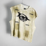 saint m t shirts  s.m devil's eye graphic crew neck short sleeve t-shirt - wholesale
