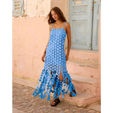 Women's dress - cross-border summer french hollow-out camisole dress, fashionable lace, high-end elegant women's dress