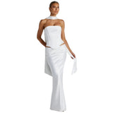 Women's dress - european & american style, amazon cross-border e-commerce, elegant & chic fashionable tie-strap dress for women