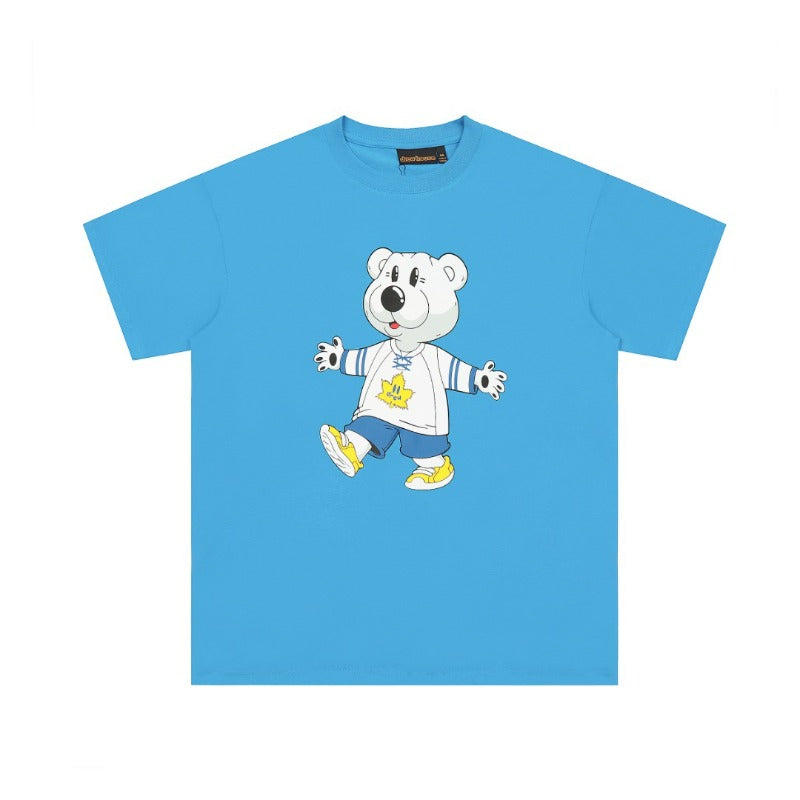 Drew house t-shirt - spring/summer d@ew bear graffiti graphic crew neck pullover short sleeve