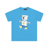 Drew house t-shirt - spring/summer d@ew bear graffiti graphic crew neck pullover short sleeve