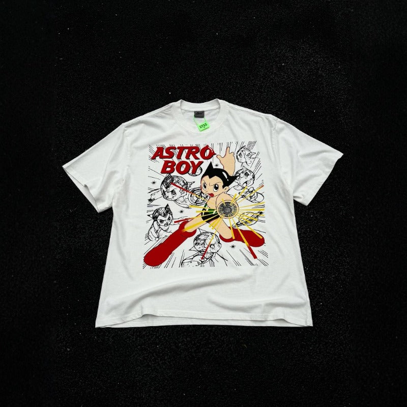 saint m t shirts  s.m. collaboration cartoon graphic crewneck short sleeve t-shirt - wholesale