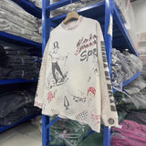 Saint m hoodie fall and winter s.m artist comic pattern round neck pulloverlong sleeves