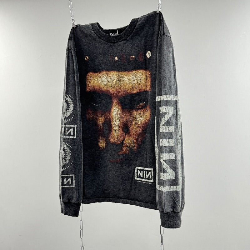 Saint m hoodie fall and winter s.m 9inch nail band pattern round neck pulloverlong sleeves