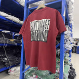 saint m t shirts  s.m superman letter graphic crew neck pullover short sleeve t-shirt - wholesale