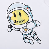 Drew house t shirt spring and summer d@ew astronaut cartoon pattern round neck pullover short sleeves