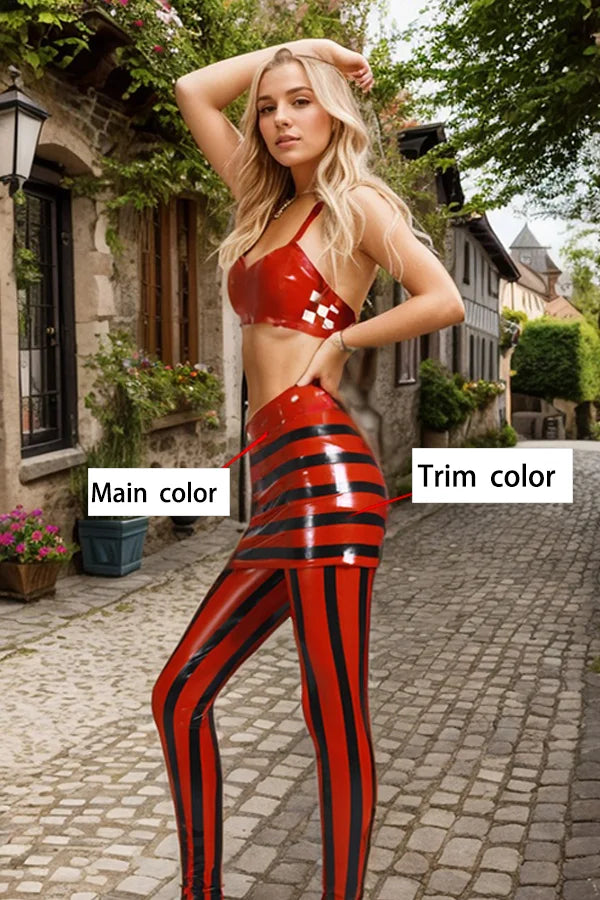 Black Tape Womens Latex Mini Skirt