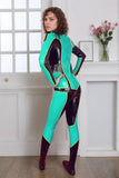 Women Latex Catsuits Emerald Green Cosplay