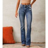 Women's spring denim pants: vintage distressed ripped jeans, washed streetwear style, for amazon us & eu cross-border e-commerce