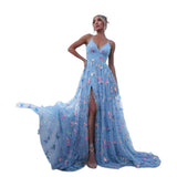 Women's dress: european and american cross-border fashion spaghetti strap sparkly banquet event elegant slimming long dress evening gown
