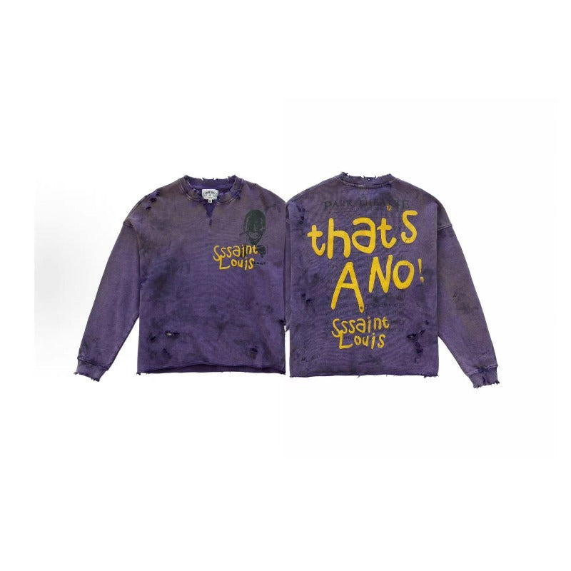 Saint m hoodie - autumn/winter collection - s.m. distressed crewneck sweatshirt - wholesale