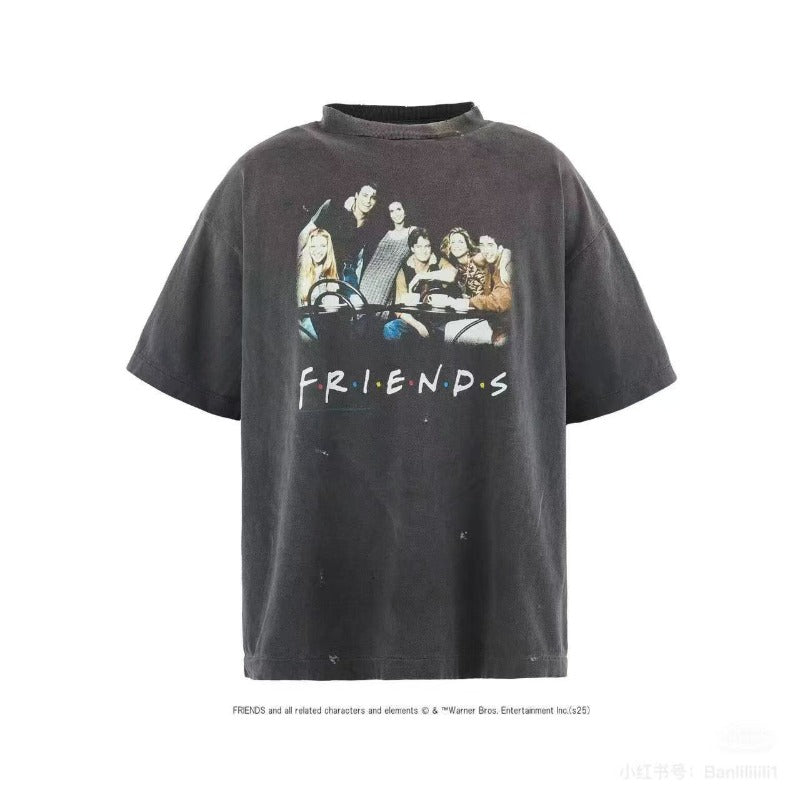 saint m t shirts  s.m. friends graphic crewneck short sleeve tee